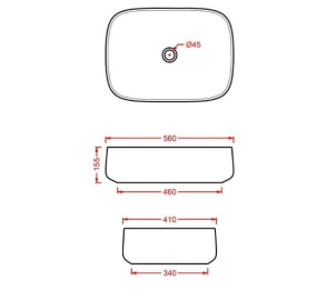 Раковина накладная Artceram Cognac 56х41, grey olive, с клапаном