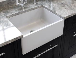 Раковина Holbi Halley SR 51х40, из Soft Rock, белая матовая, с клапаном