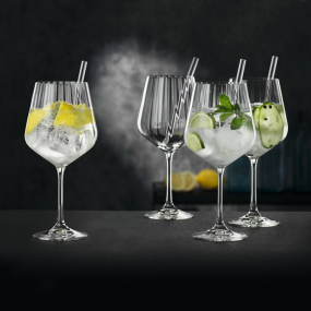 Набор бокалов для джина с трубочками Gin&Tonic 640 мл, 4 шт