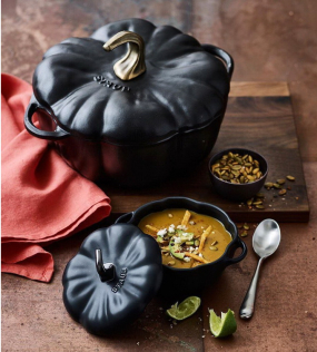 Кокот керамический "Тыква" 14,8 см, черный