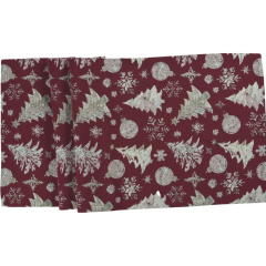 Скатерть-дорожка Crystal Tree 40х100 см, цвет бургунди