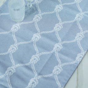 Скатерть-дорожка Knots 50х140 см, синяя