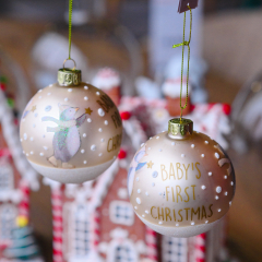 Елочный шар "Пингвин" 8 см