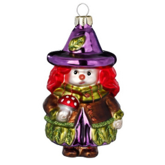 Елочная игрушка "Ведьма" 9,5 cм
