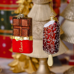 Елочная игрушка "Мороженое" 12 см