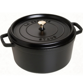 Кокот круглый La Cocotte 28 см / 6,7 л, черный матовый
