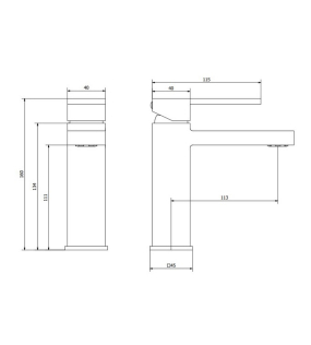 Смеситель для раковины iB Rubinetti Rubacuori RU200CC, хром