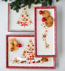 Блюдо для торта прямоугольное Winter Bakery Delight 39х17 см