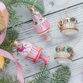 Новогодняя игрушка "Мини-тортик" 7 см, в ассортименте