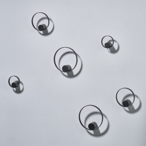 Полотенцедержатель круглый Zone Hoooked on rings 332027, 10 см, черный