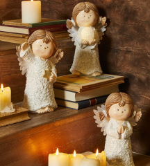 Фигурка с подсветкой "Ангел со сферой" 26 см