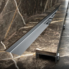 Комплект трапа Alcadrain APZ15S Marble, 95 см, стальной, под плитку или камень