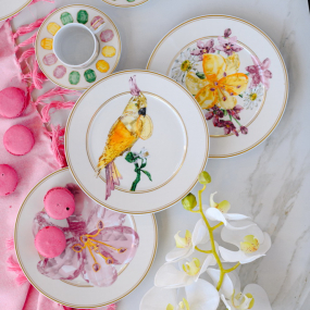 Тарелка для хлеба "Букет" Swarovski Idyllia 18 см