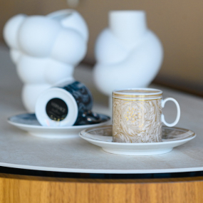 Чашка для эспрессо с блюдцем Versace Barocco Beige 100 мл