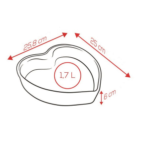 Форма для выпечки в форме сердца Appolia 25,8х25 см