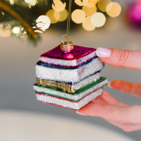 Елочная игрушка "Стопка книг" 6,5 см