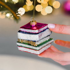 Елочная игрушка "Стопка книг" 6,5 см