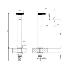 Смеситель для раковины Gessi Anello 63304.030, высокий, медь PVD