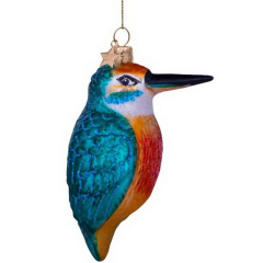 Елочная игрушка "Зимородок" 10 см