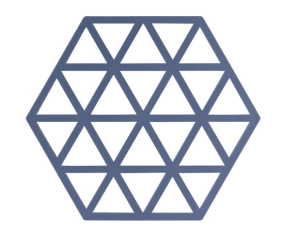 Подставка под горячее Triangles 14х16 см, цвет синий