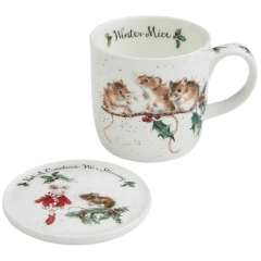 Кружка с подставкой Winter Mice (мышки) 310 мл Кружка с подставкой Winter Mice (мышки) 310 мл