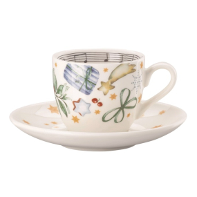 Чашка для эспрессо с блюдцем Christmas songs 80 мл