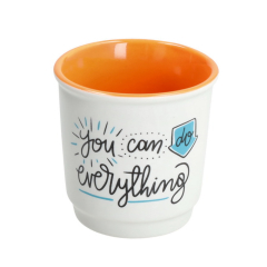 Чашка для эспрессо без ручки Color Block 100 мл, оранжевая