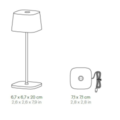 Лампа настольная Zafferano Ofelia Micro 20 см, красно-оранжевая