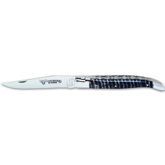 Нож карманный складной Pocket Knives 12 см, ручка - зуб мамонта (цвет синий)