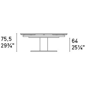 Стол Calligaris Cameo 200(296)х100 CS4124-S, Calacatta Black Marble