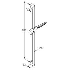 Комплект для душа Kludi Fizz 6774005-00, без смесителя, хром