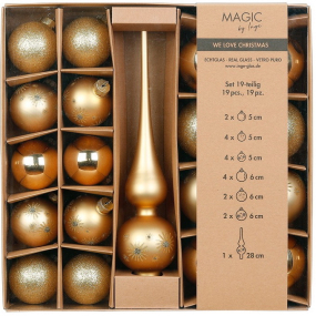 Набор украшений для елки "One-Two-Tree!", 19 предметов, цвет золотой винтажный