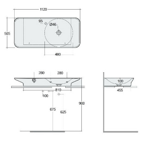 Раковина накладная RAK Ceramics Valet 112х50,5 VALWB11301AWHA