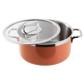 Кастрюля с крышкой Buffet Life Cooking 20 см/3,1 л, оранжевая