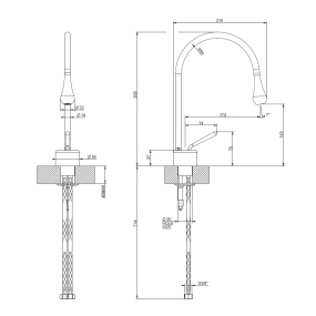 Смеситель для раковины Gessi Goccia 33601.279, белый матовый