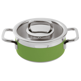 Кастрюля с крышкой Buffet Life Cooking 16 см/1,6 л, зеленая