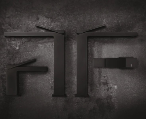 Смеситель для раковины Gessi Rettangolo K 53004.299, черный матовый