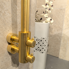 Полотенцесушитель Margaroli Arcobaleno 416 L, водяной, золото шлифованное