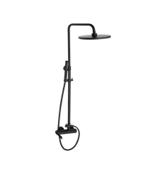 Душевая система iB Rubinetti Whynot WN127NP, лейка 25 см, черный матовый