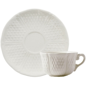 Набор чашек кофейных с блюдцами Pont aux choux blanc 270 мл, 4 предмета