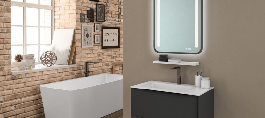 Тумба с раковиной Kolpa-San Ramona 82х50, с сифоном, Антрацит