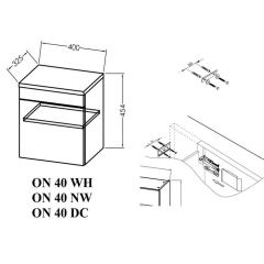 Тумба подвесная Kolpa-San Naomi ON 40 NW, 45х40, дерево