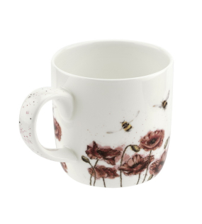 Кружка Let it Bee (шмель, заяц и маки) 310 мл