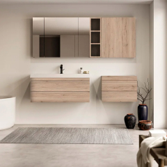 Зеркальный шкаф Kolpa-san Naomi TON 120 DC, 120x70, темный бетон