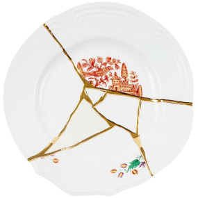 Тарелка столовая Kintsugi 27,5 см, декор 1