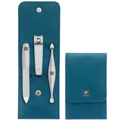 Набор маникюрный Zwilling Beauty Inox, 3 предмета и мультитул брелок, цвет бирюзовый