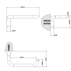 Держатель для туалетной бумаги Gessi Goccia 38055.147, брашированный хром