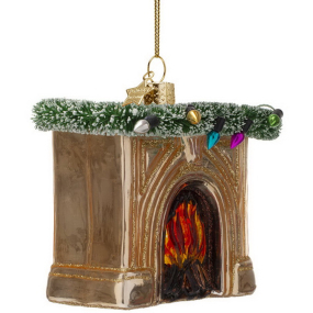 Елочная игрушка "Камин" 6,5 см