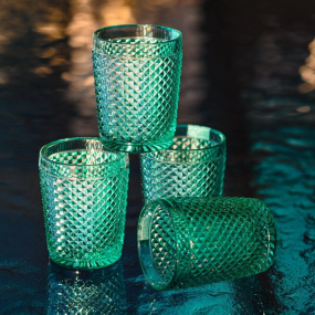 Набор стаканов для виски Bicos Green 280 мл, 4 шт