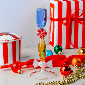 Подсвечник "Розовая конфета" Schiaccianoci 18х7 см